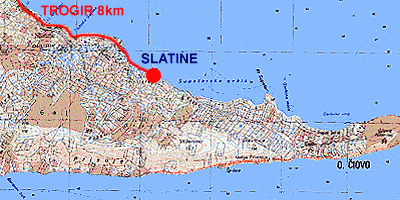 Slatine, otok Čiovo - Lokacije u Trogiru i okolici